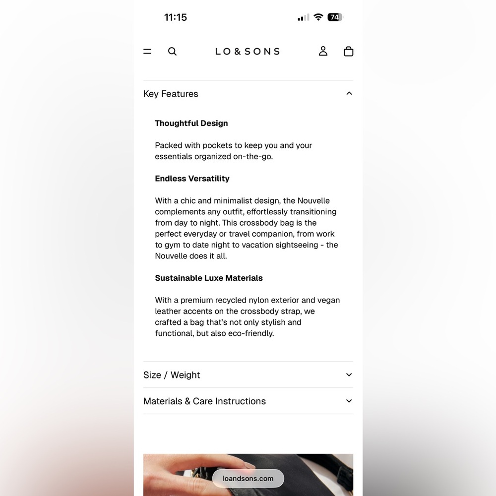 Nouvelle by Lo and Sons NWT - Picture 4 of 14